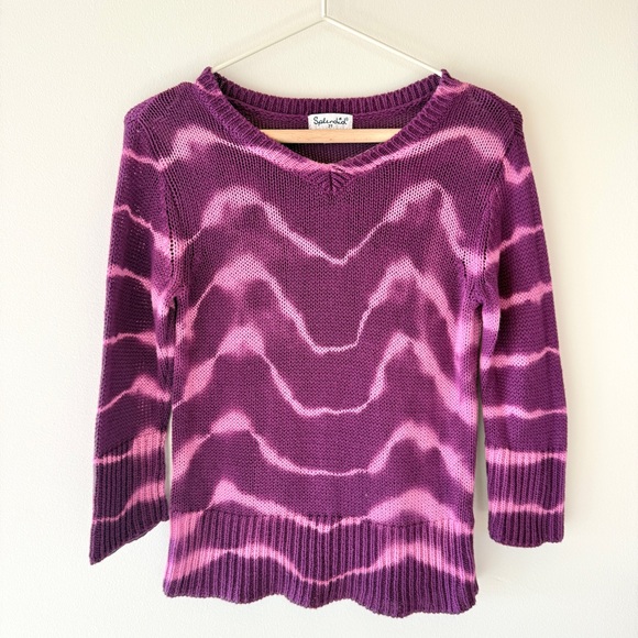 Splendid Purple Tie-Dye Knit Sweater Girls 2T - Picture 2 of 5